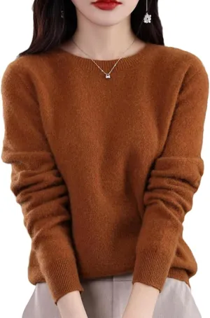 Visulong Cashmere Sweaters, Cashmere Sweaters for Women, Soft Warm Knit Jumpers Trendy