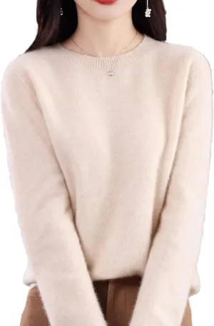 Visulong Cashmere Sweaters, Cashmere Sweaters for Women, Soft Warm Knit Jumpers Trendy