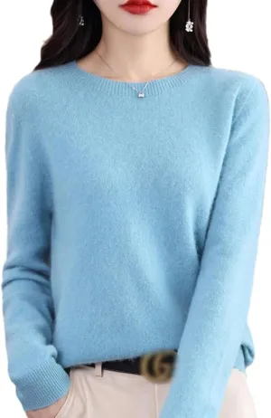 Visulong Cashmere Sweaters, Cashmere Sweaters for Women, Soft Warm Knit Jumpers Trendy