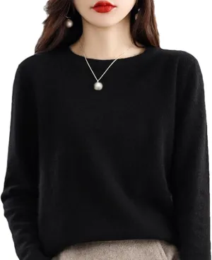 Visulong Cashmere Sweaters, Cashmere Sweaters for Women, Soft Warm Knit Jumpers Trendy