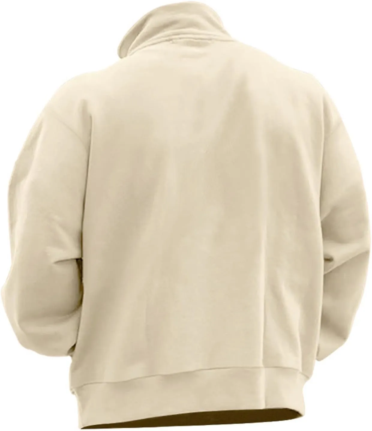 Wankang Men's Quarter Zip Pullover Casual Midweight Sweatshirts Fashion Fleece Sweatshirt Polo Shirt for Men