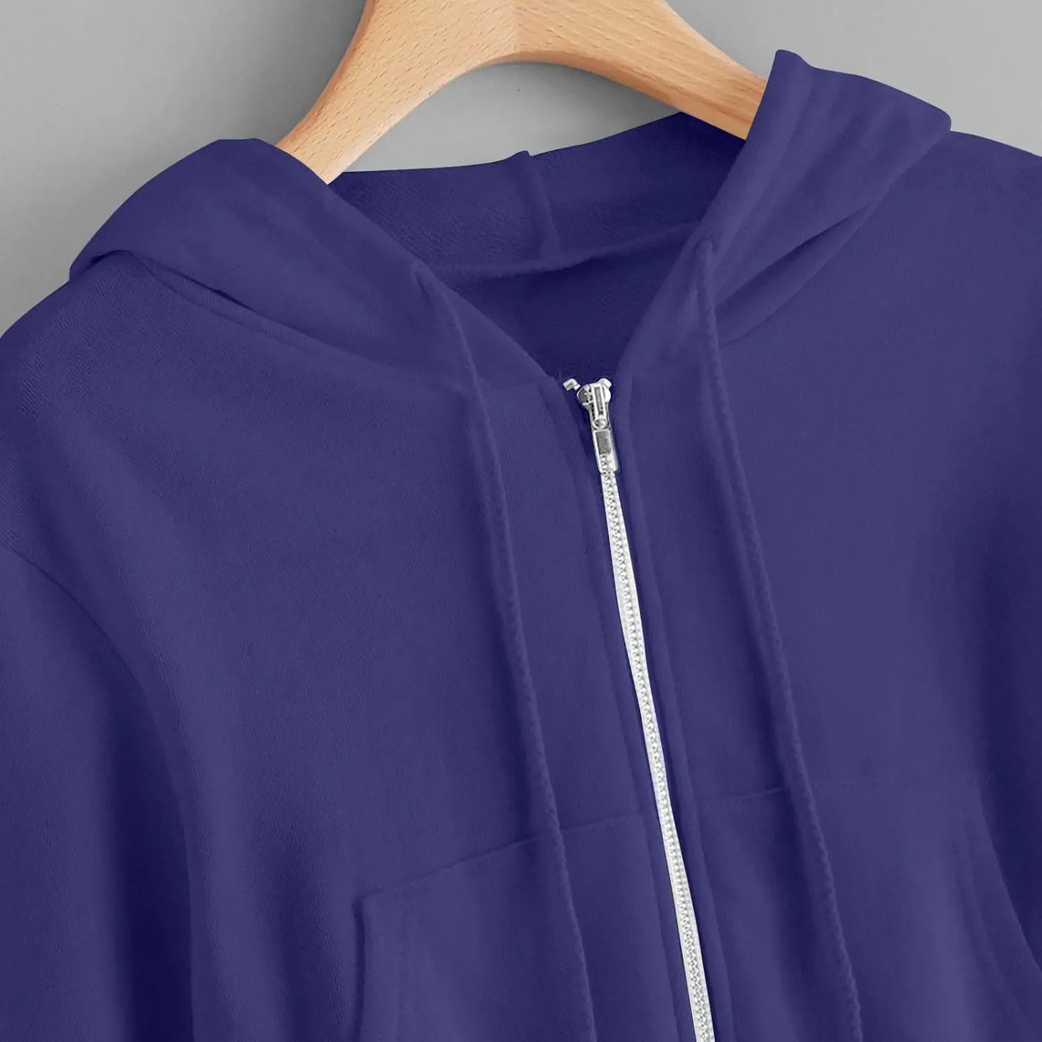 Winter Fleece Cropped Hoodie Women Plus Size Long Sleeve Sweatshirt Jacket Drawstring Hooded Y2k Preppy Girl Outwear