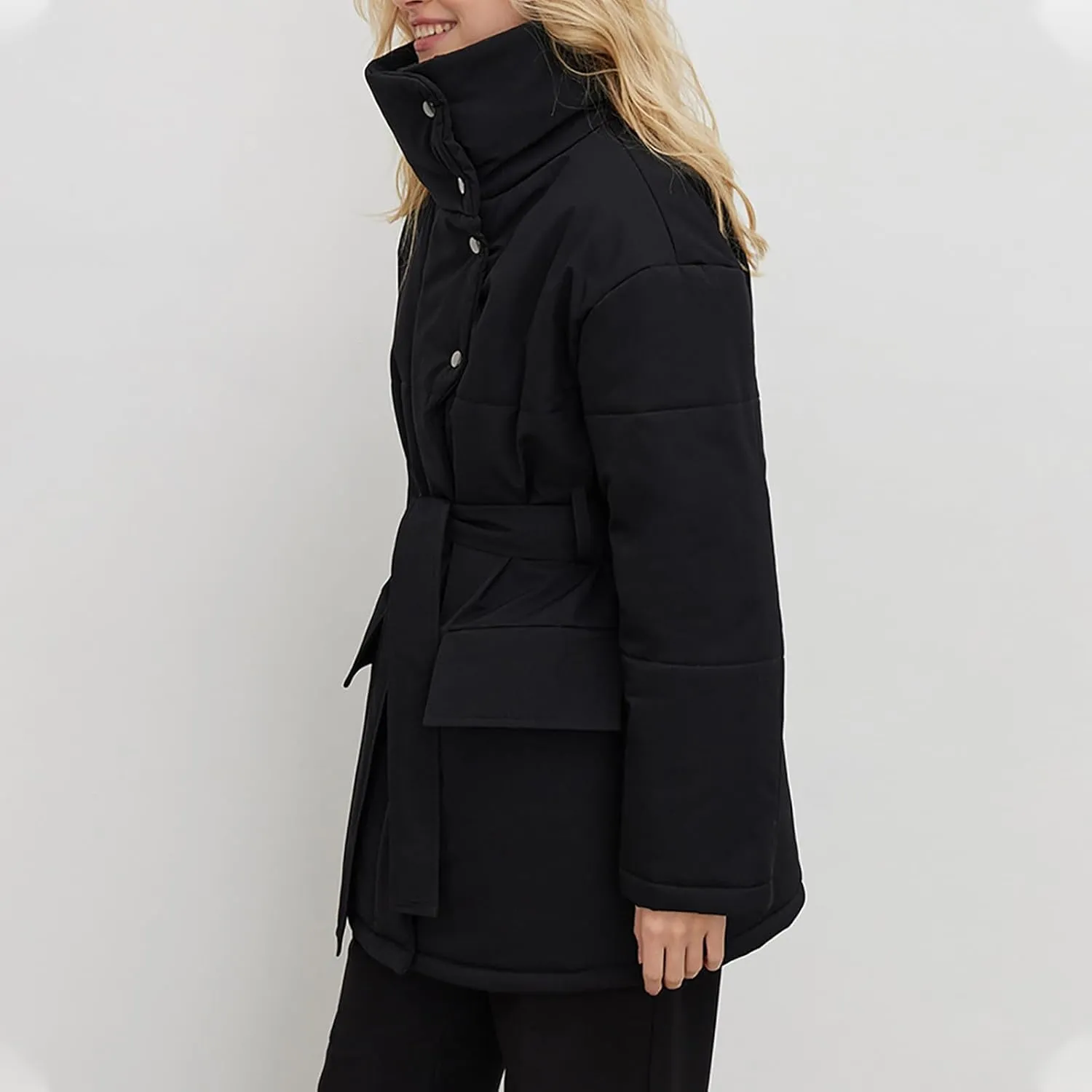 Winter Jackets for Women 2024 Trendy Thicken Warm Down Coats with Hood Mid-Length Puffer Jackets Parkas Outerwear