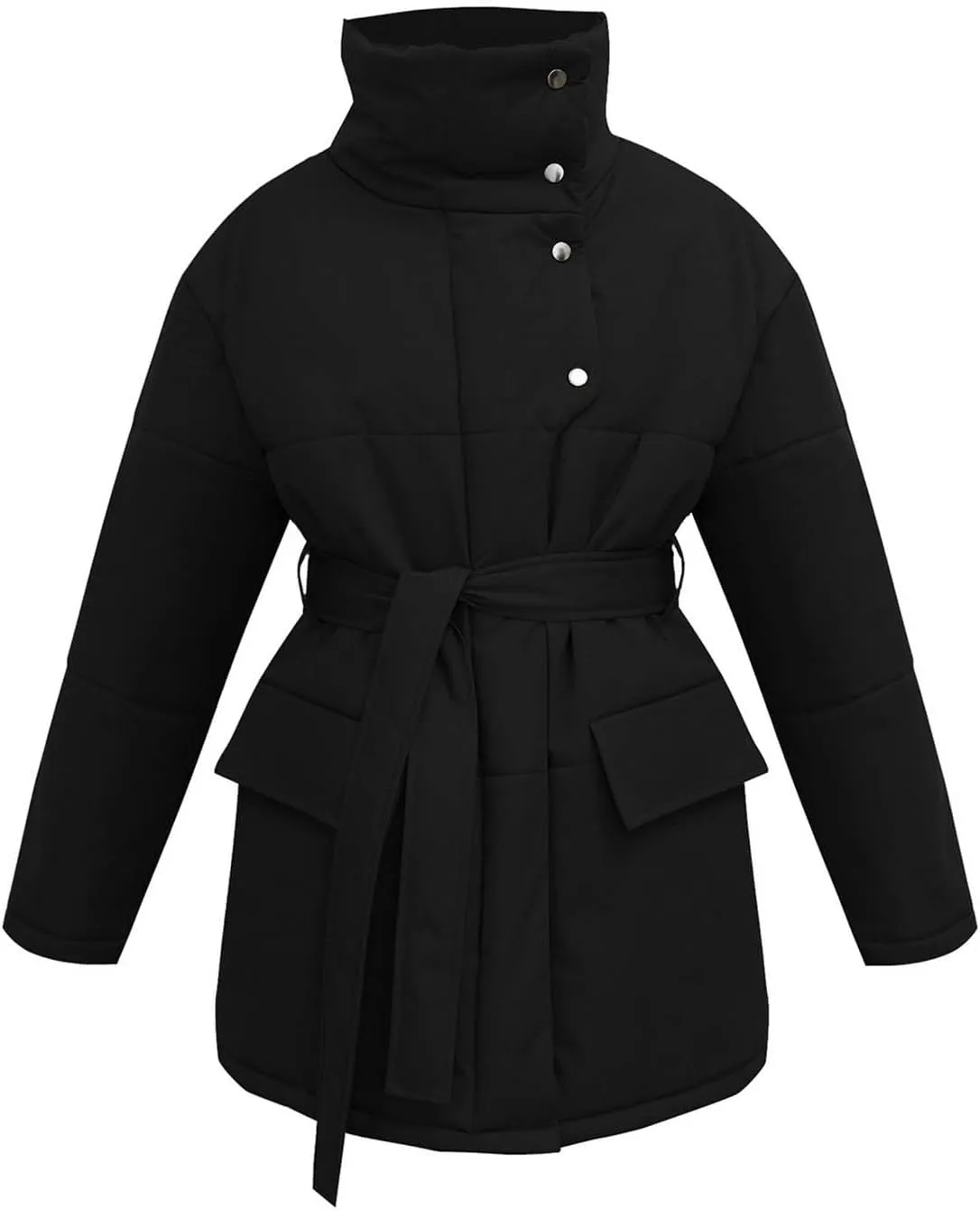 Winter Jackets for Women 2024 Trendy Thicken Warm Down Coats with Hood Mid-Length Puffer Jackets Parkas Outerwear