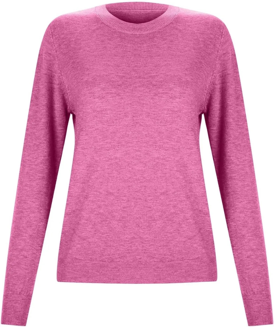 Women Cropped Pullover Sweatshirt Solid Crewneck Long Sleeve Knitted Pullover Sweater Casual Loose Fit Outfits