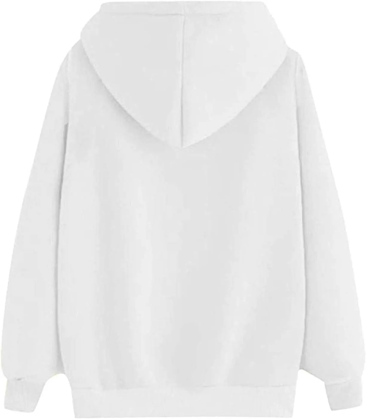 Women Heart Print Hoodie Classic Solid Graphic Oversized Pullover Valentines Day Long Sleeve Sweatshirt with Pocket