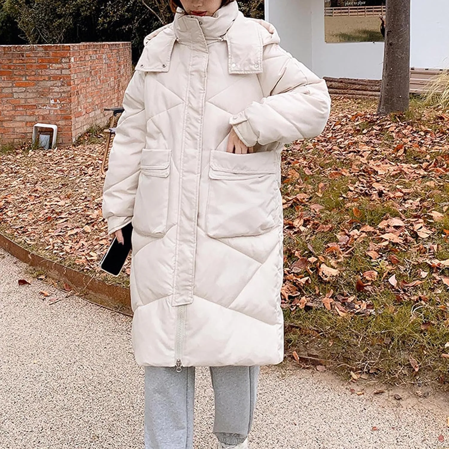 Women Long Winter Coats Plus Size Puffer Jackets Thicken Outerwear Maxi Down Coats Parka Quilted Lightweight Jackets
