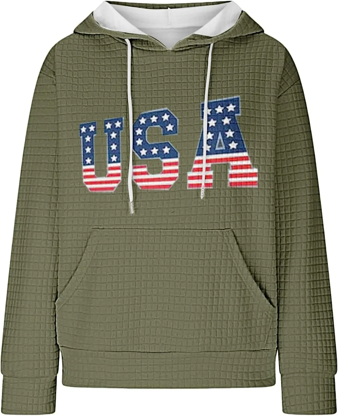 Women Oversized Hoodies Casual Graphic Trendy Hoodies Loose Ffit Tops Long Long Sleeve Drawstring Waffle Pullover