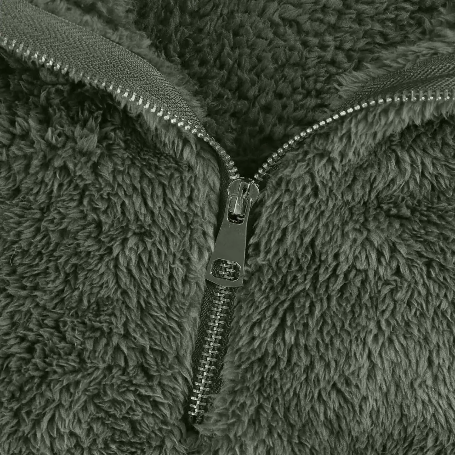 Women Sherpa Pullover Half Zip Fuzzy Fleece Oversized Sweatshirt Long Sleeve Plush Quarter Zip Pullover with Pocket