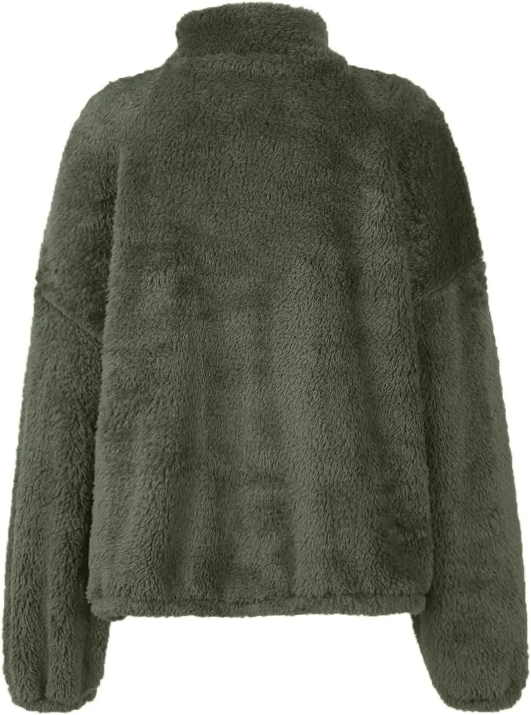 Women Sherpa Pullover Half Zip Fuzzy Fleece Oversized Sweatshirt Long Sleeve Plush Quarter Zip Pullover with Pocket