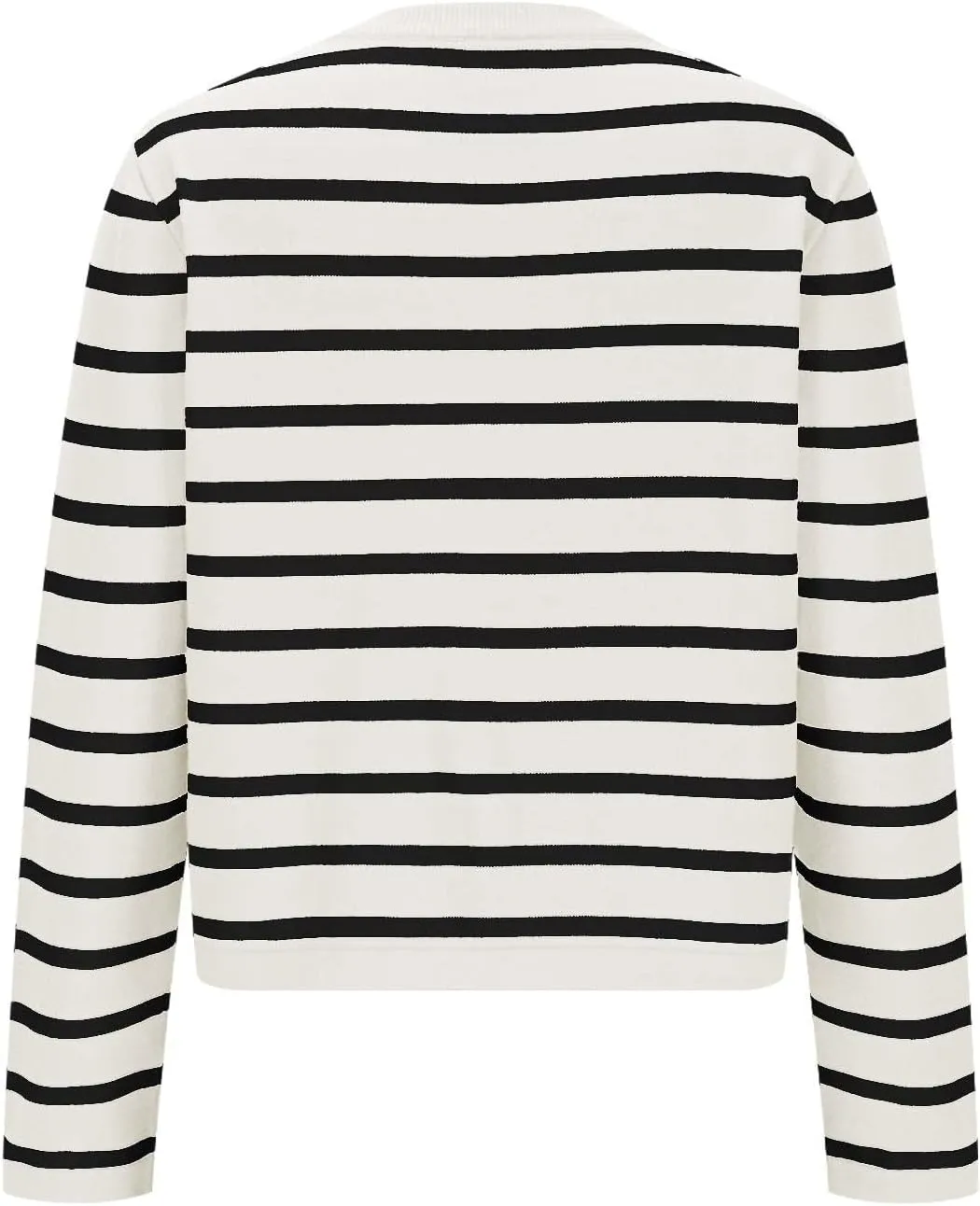 Women Striped Cardigan Sweaters Button Down Open Front Cropped Cardigan Knit Lady Jackets Coat 2024 Fall Outfits