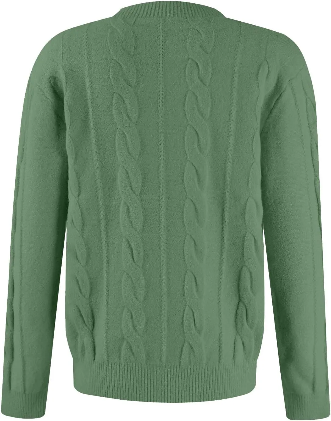 Women Sweaters,Fall Winter Cable Knit Sweater Casual Oversized Sweater Pullover Long Sleeve Crew Neck Solid Color Top