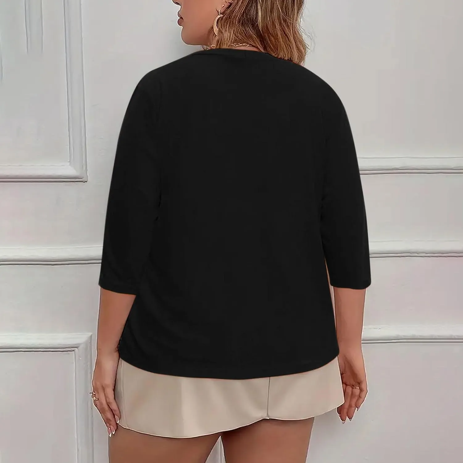 Women's 2024 Lightweight Short Sleeve V Neck Cardigans Sweaters Cropped Open Front Knit Crochet Bolero Shrugs Tops