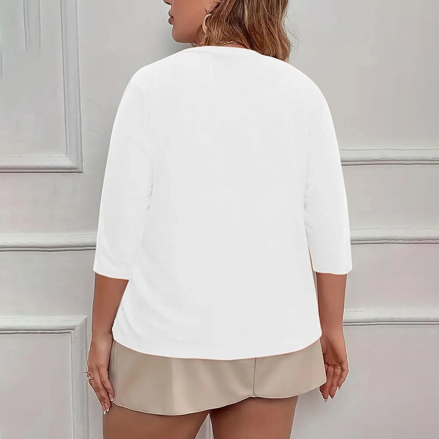 Women's 2024 Lightweight Short Sleeve V Neck Cardigans Sweaters Cropped Open Front Knit Crochet Bolero Shrugs Tops