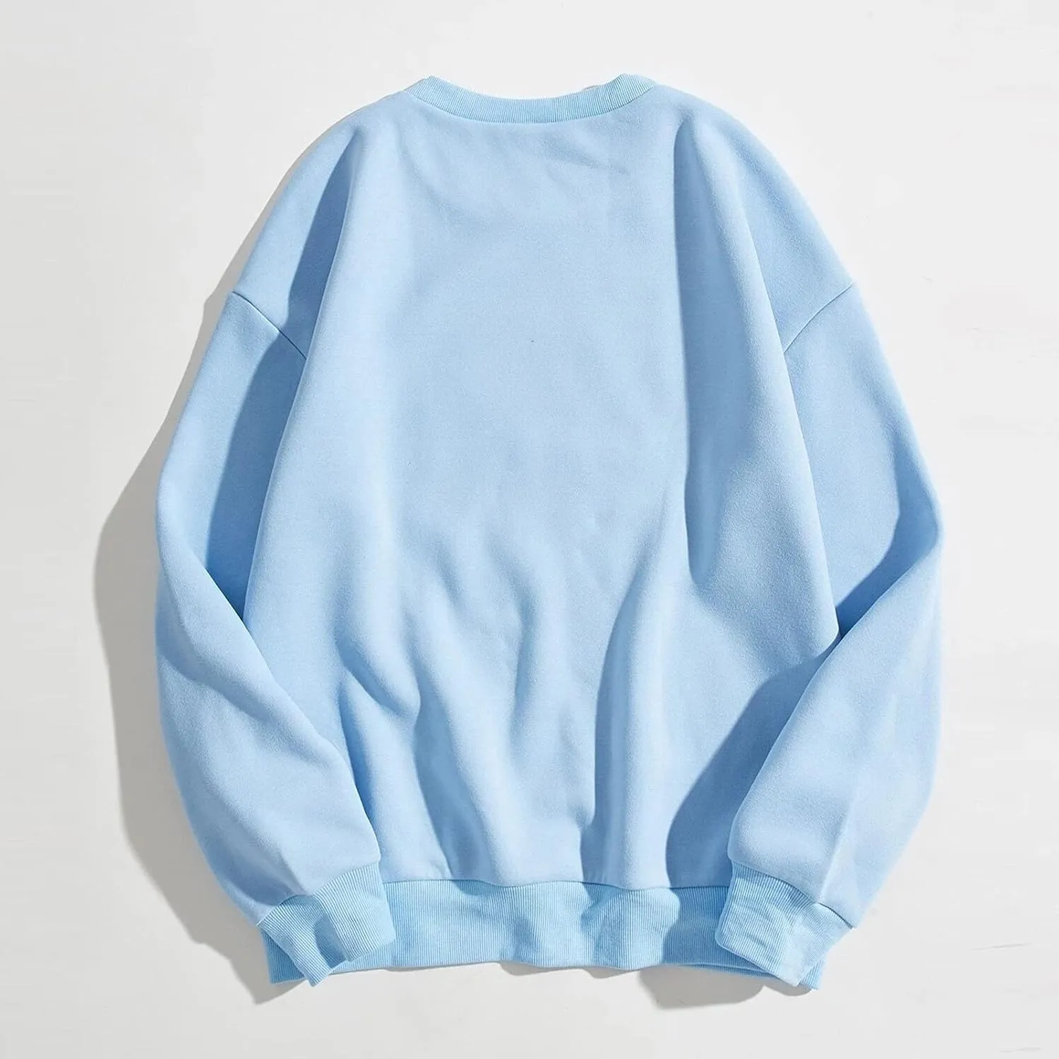 Womens California Los Angeles Sweatshirts Loose Fit Crew Neck Drop Shoulder Pullovers Baggy Fleece Preppy Top
