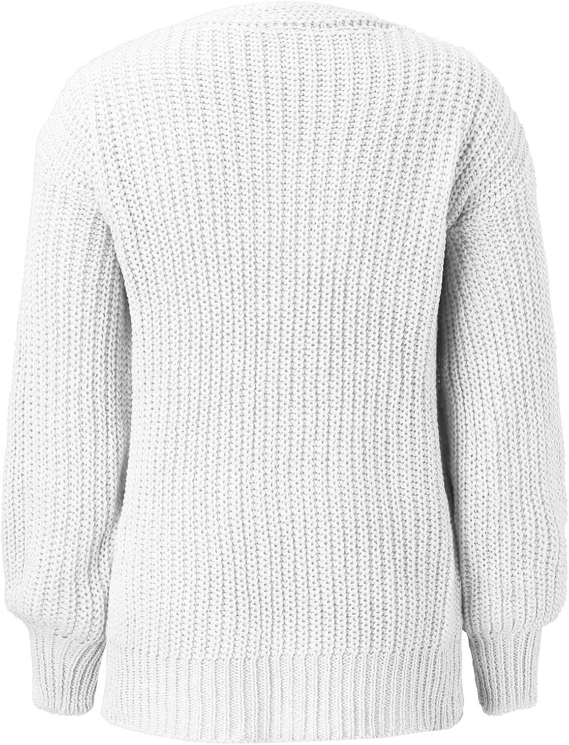 Women's Cardigan Open Front Long Lantern Sleeve Sweater Coats Fall 2024 Oversized Chunky Knit Outwear with Pockets