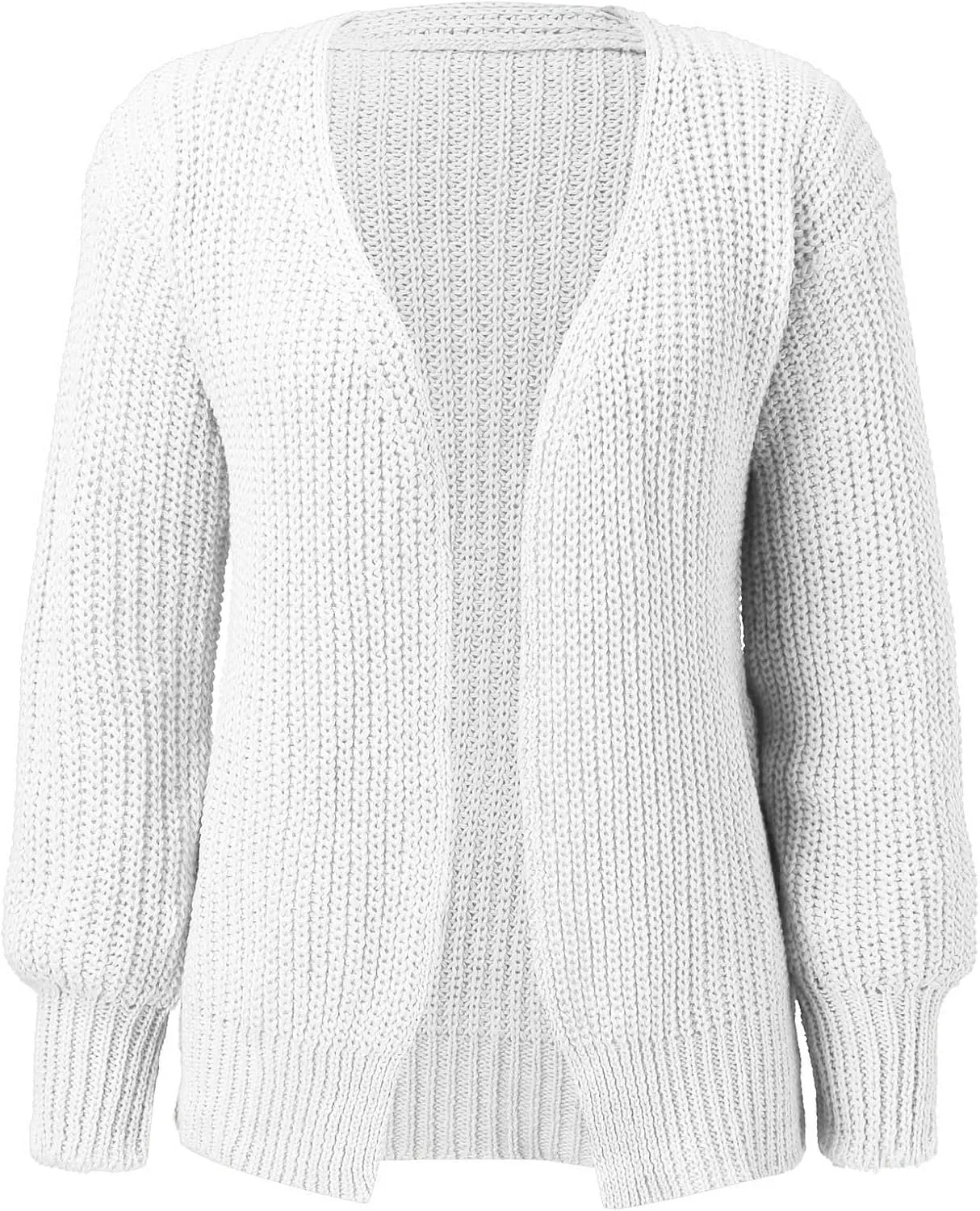 Women's Cardigan Open Front Long Lantern Sleeve Sweater Coats Fall 2024 Oversized Chunky Knit Outwear with Pockets
