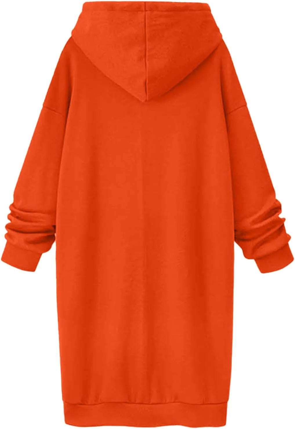 Women's Casual Pullover Sweatshirt Long Sleeve Split Hem Drawstring Hoodie Dress,Women Hoodies Dress Tunic Dress
