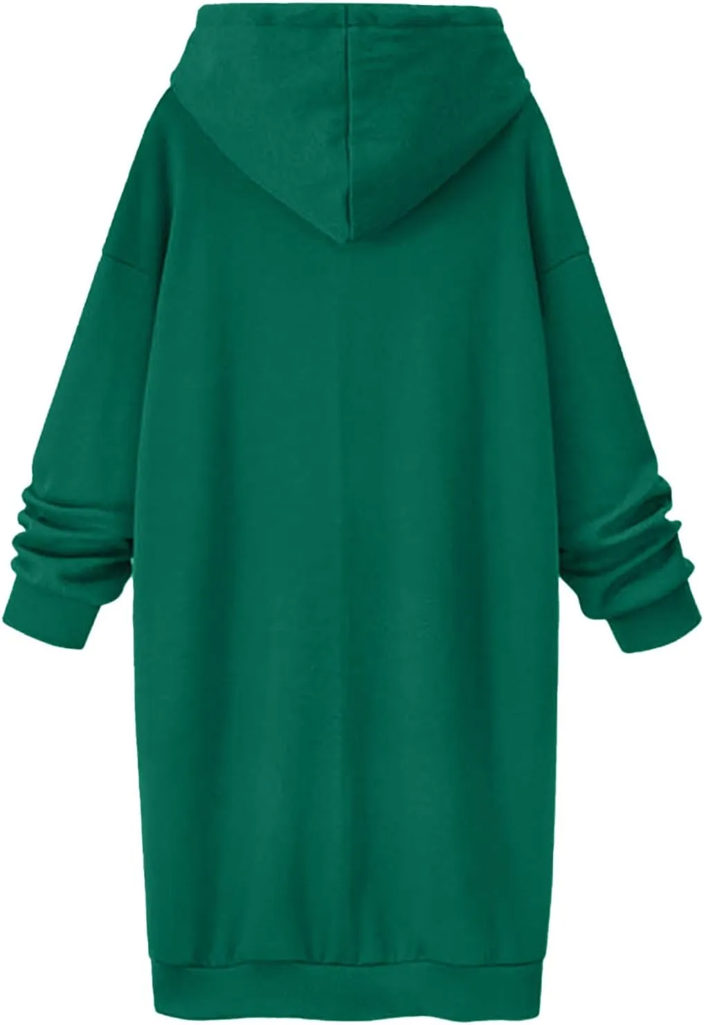 Women's Casual Pullover Sweatshirt Long Sleeve Split Hem Drawstring Hoodie Dress,Women Hoodies Dress Tunic Dress