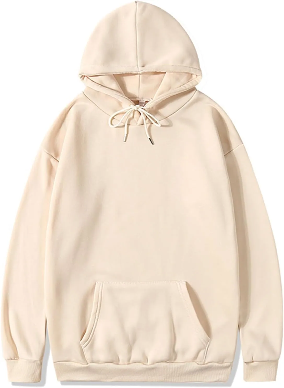 Women'S Classic Red Pullover Hoodie Sweatshirt With Adjustable Drawstrings And Front Pocket Casual