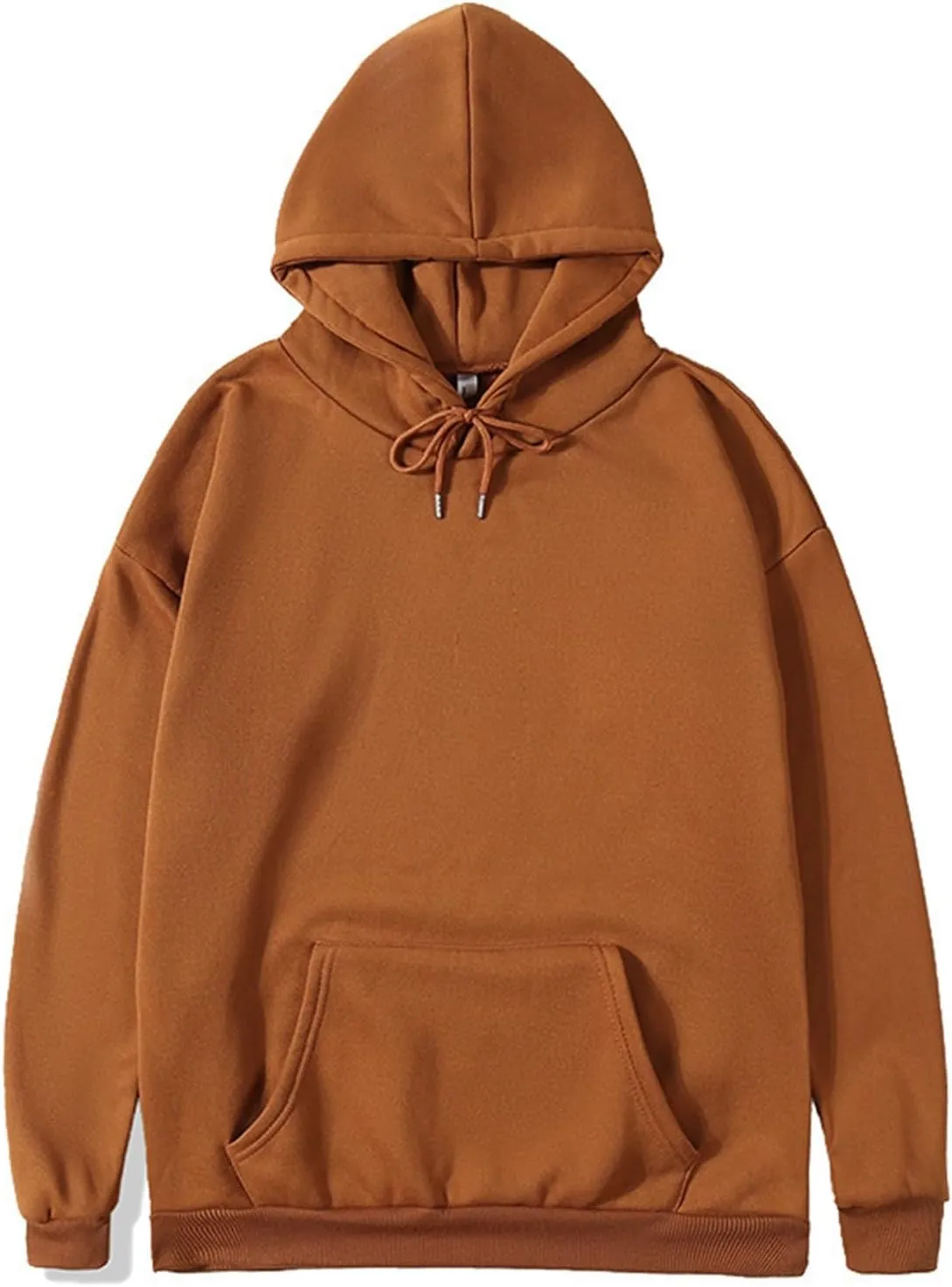 Women'S Classic Red Pullover Hoodie Sweatshirt With Adjustable Drawstrings And Front Pocket Casual