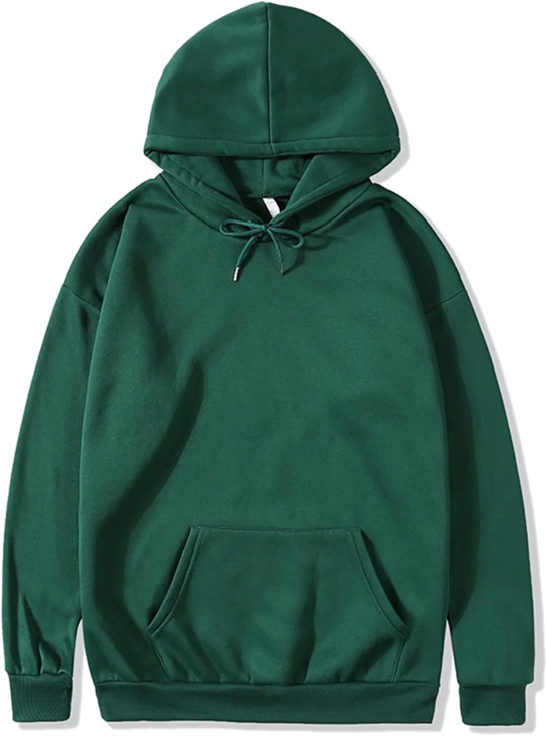 Women'S Classic Red Pullover Hoodie Sweatshirt With Adjustable Drawstrings And Front Pocket Casual