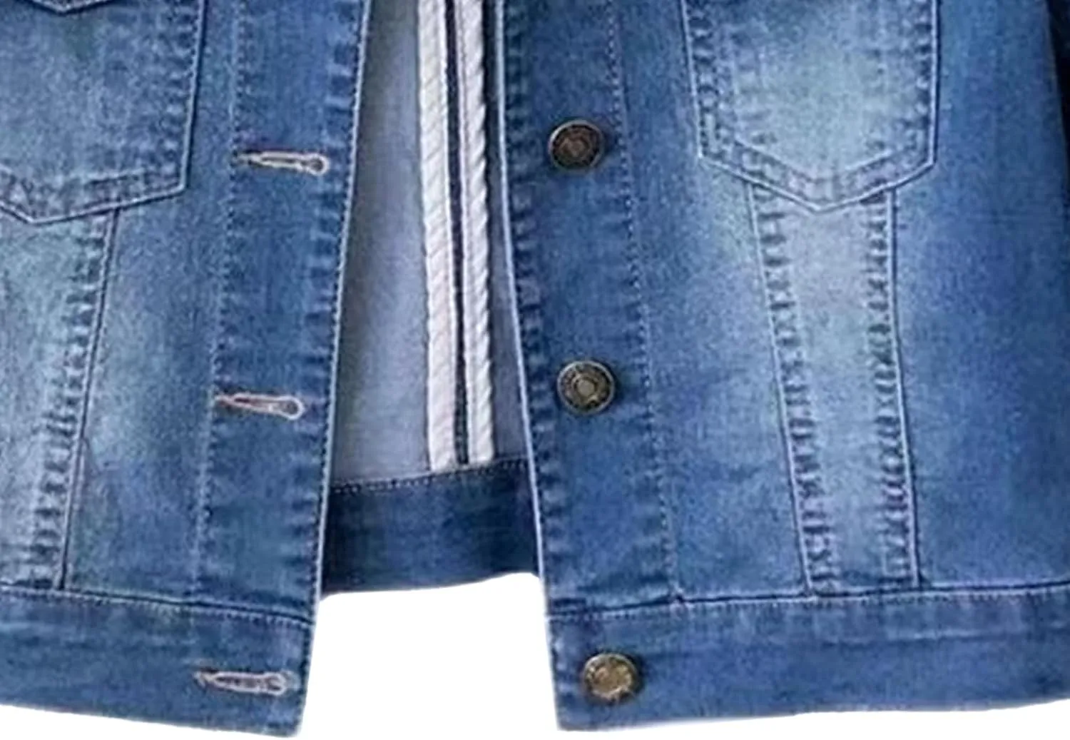 Women'S Cropped Denim Jackets Summer Trendy Lightweight Short Sleeve Classic Casual Jean Jackets