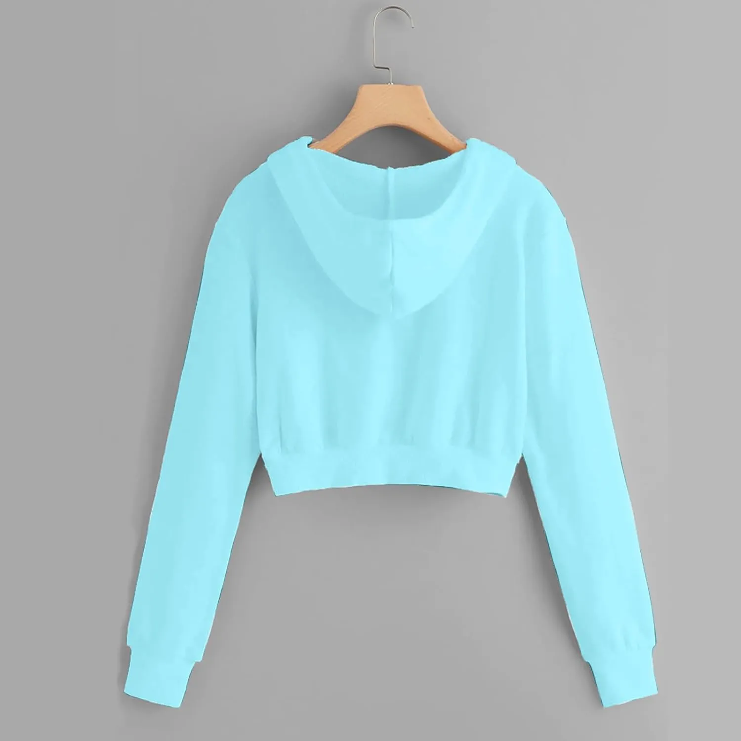 Womens Cropped Hoodie Zip Up Hoodies Jackets Zipper Long Sleeve Sweatshirts Fall Trendy 2024 Y2K Fashion Clothes