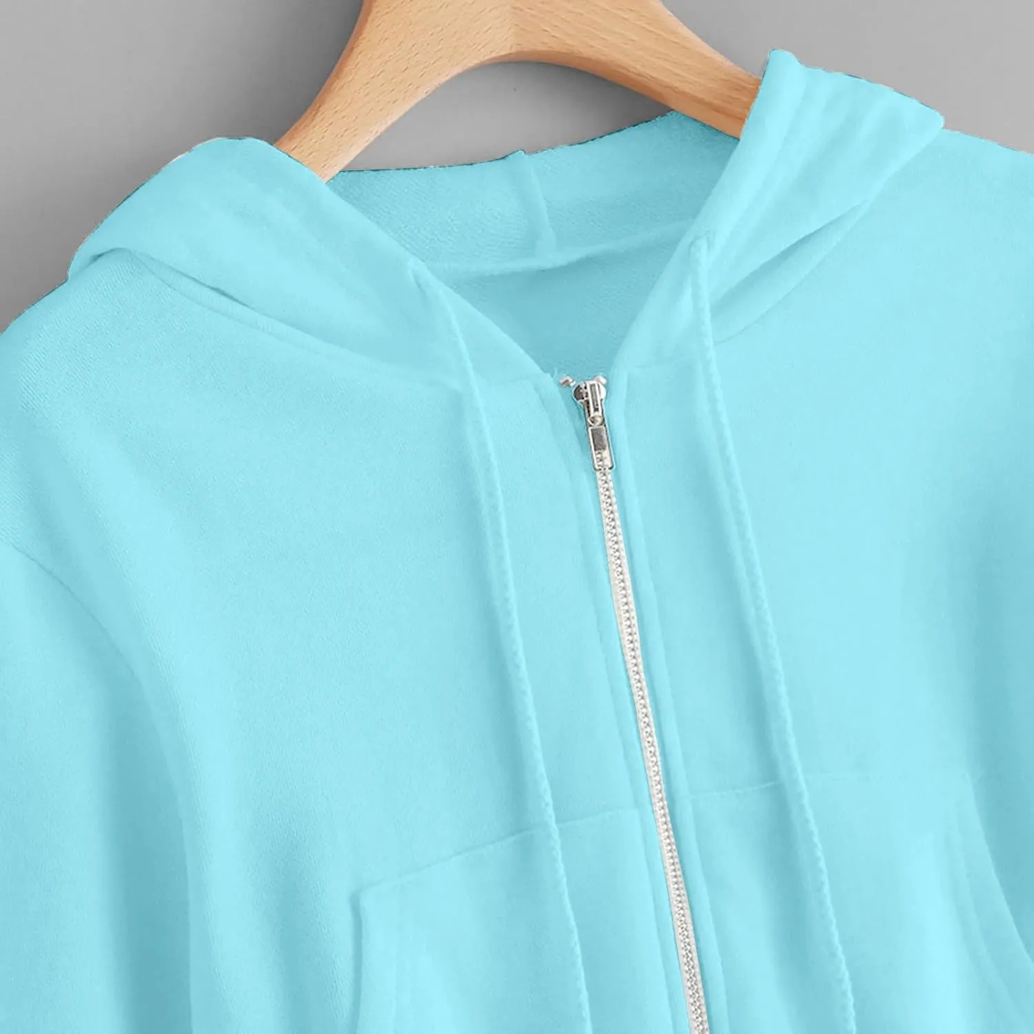 Womens Cropped Hoodie Zip Up Hoodies Jackets Zipper Long Sleeve Sweatshirts Fall Trendy 2024 Y2K Fashion Clothes