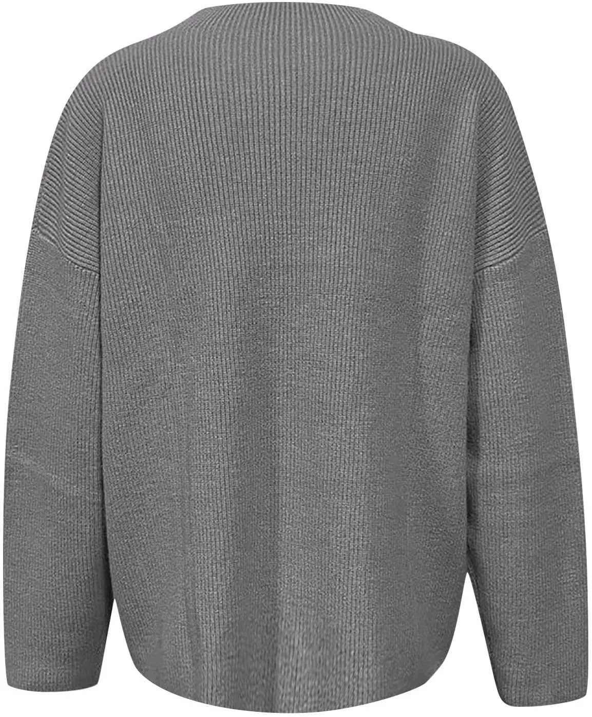 Women's Fall 2024 Oversized Sweaters Long Sleeves Ribbed Knit Cozy Soft Layered Tops