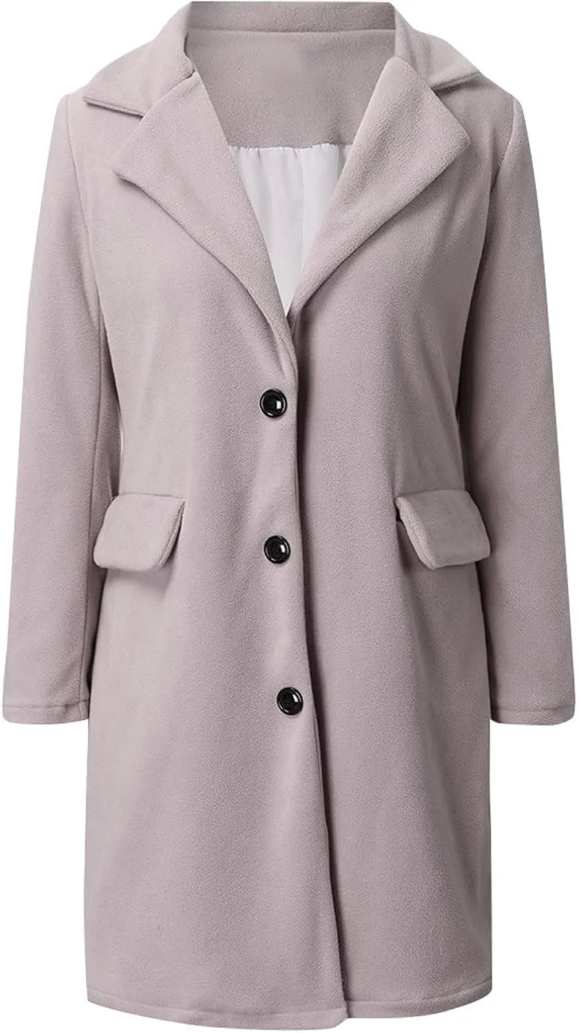 Womens Fall Fashion 2024 Long Cardigan Sweaters Tops Knit Open Front Lapel Knee Length Cardigan Coat with Pockets