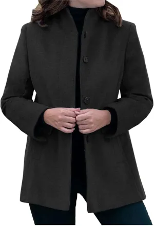 Womens Fall Fashion 2024 Open Front Cardigan Coat Long Sleeve Lapel Casual Button Sweater Jackets with Pockets