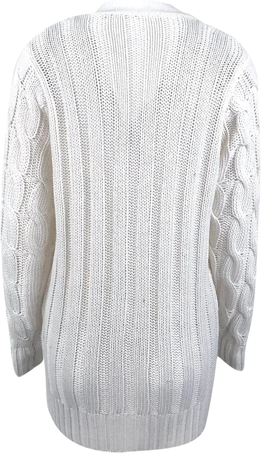 Womens Fall Open Front Cardigan Sweaters Button Up Long Sleeve Coats Cable Knit Sweaters Cardigans Chunky Outerwears