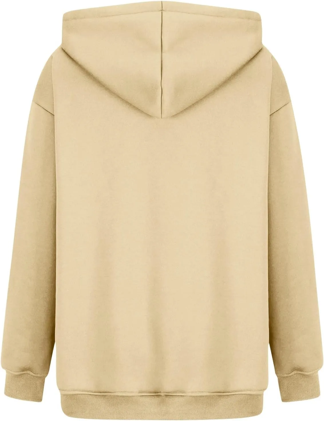 Women's Fall Winter Oversized Hooded Casual Trendy Long Sleeve Solid Loose Fleece Sweatshirt With Pockets, S-2XL