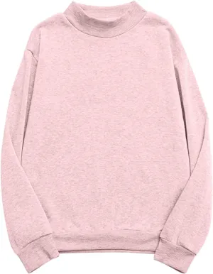 Womens Fleece Sweatshirts Long Sleeve Casual Pullover Tops Comfortable Loose 2024 Fall FashionSweatshirt