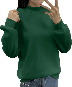 Womens Fleece Sweatshirts Long Sleeve Casual Pullover Tops Comfortable Loose 2024 Fall FashionSweatshirt