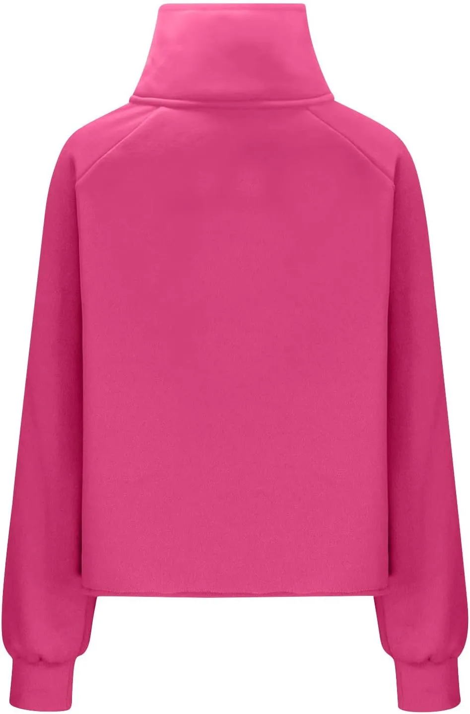 Womens Half Zip Pullover Cropped Sweatshirts Fleece Quarter Zipper Hoodies Workout Sweater Fall Outfits Thumb Hole