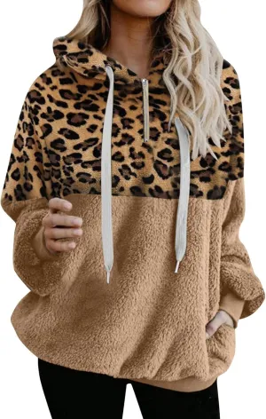 Womens Hoodies Half Zip Sweatshirts Fleece Jackets Tops Oversized Cropped Pullover Y2k Fall Outfits Fashion Clothes