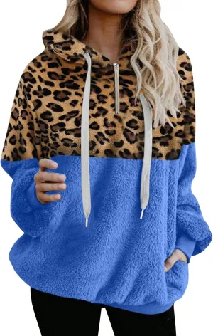 Womens Hoodies Half Zip Sweatshirts Fleece Jackets Tops Oversized Cropped Pullover Y2k Fall Outfits Fashion Clothes