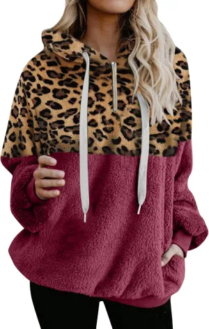 Womens Hoodies Half Zip Sweatshirts Fleece Jackets Tops Oversized Cropped Pullover Y2k Fall Outfits Fashion Clothes