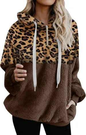 Womens Hoodies Half Zip Sweatshirts Fleece Jackets Tops Oversized Cropped Pullover Y2k Fall Outfits Fashion Clothes