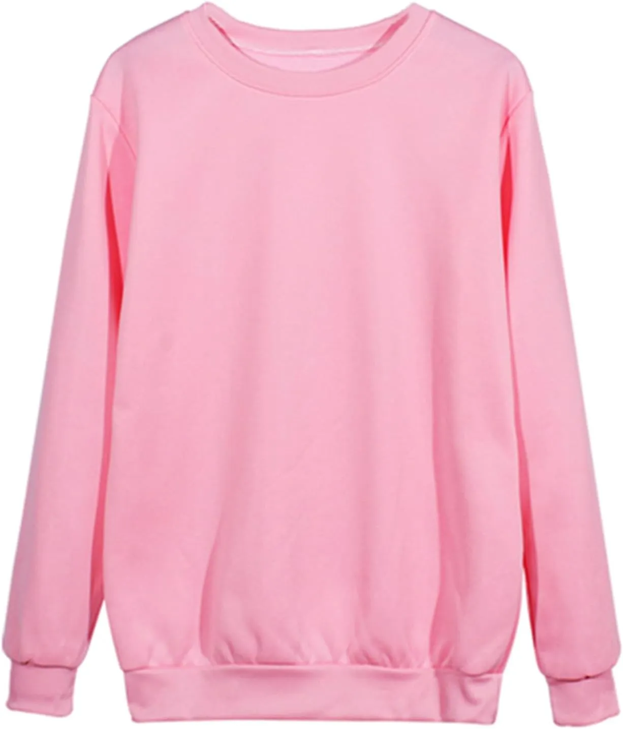 Women’s Long Sleeve Crewneck Sweatshirt Fall Fashion 2024 Dressy Casual Loose Comfy Pullover Tops Regular Fit