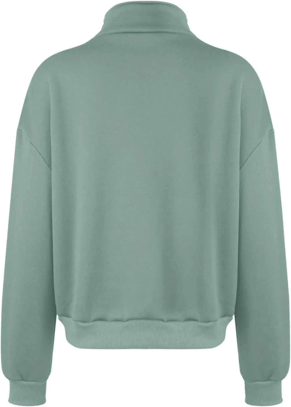 Womens Long Sleeve Half Zip Pullover Hoodies Solid Color Fall Winter Trendy Outfits With Pockets Loose Sweatshirts