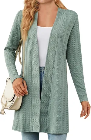 Womens Oversized Cardigans Knit Open Front Sweater Loose Outerwear Coats Fall Fashion 2024 Work Clothes for Women