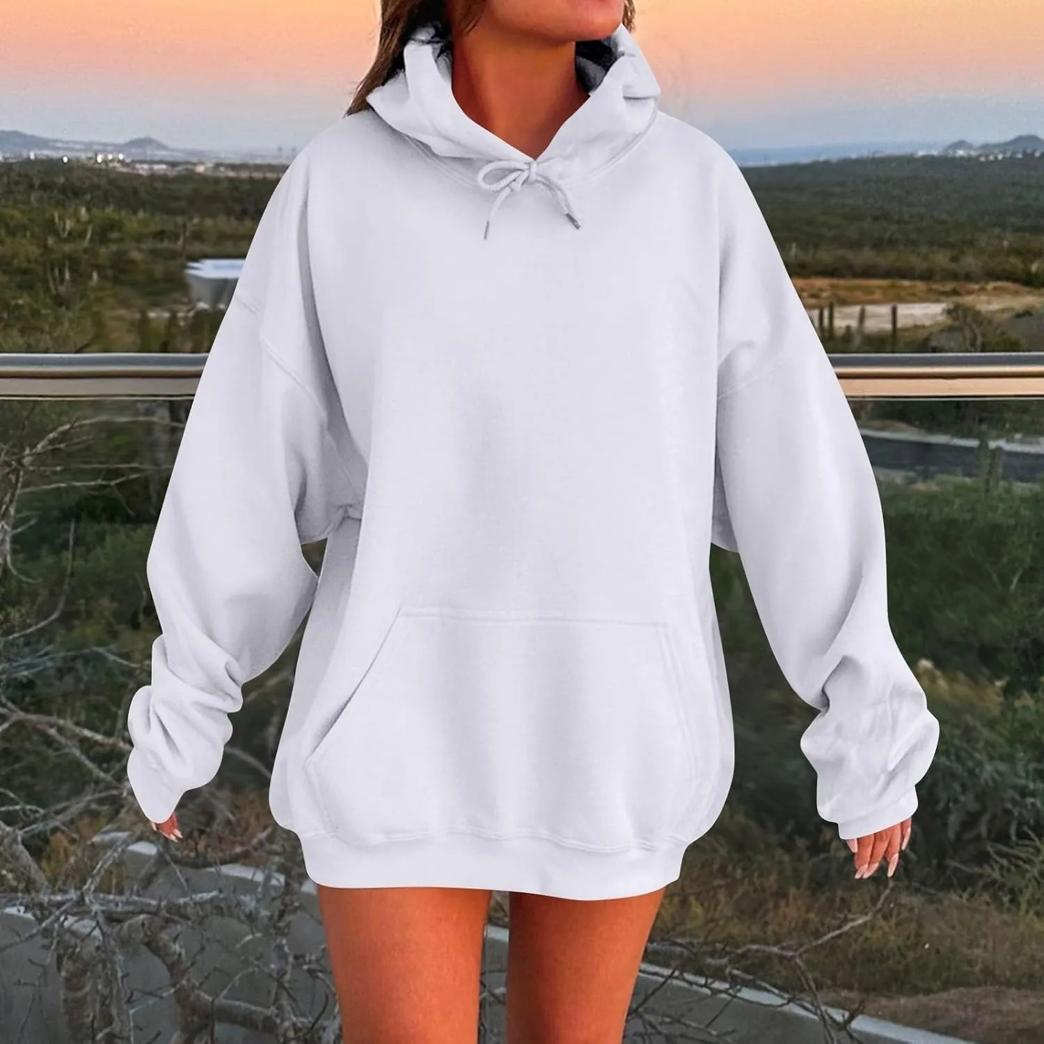 Womens Oversized Hoodies Sweatshirts Fleece Hooded Pullover Fall Outfits Tops for Women Trendy Y2k Clothes