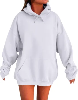 Womens Oversized Hoodies Sweatshirts Fleece Hooded Pullover Fall Outfits Tops for Women Trendy Y2k Clothes