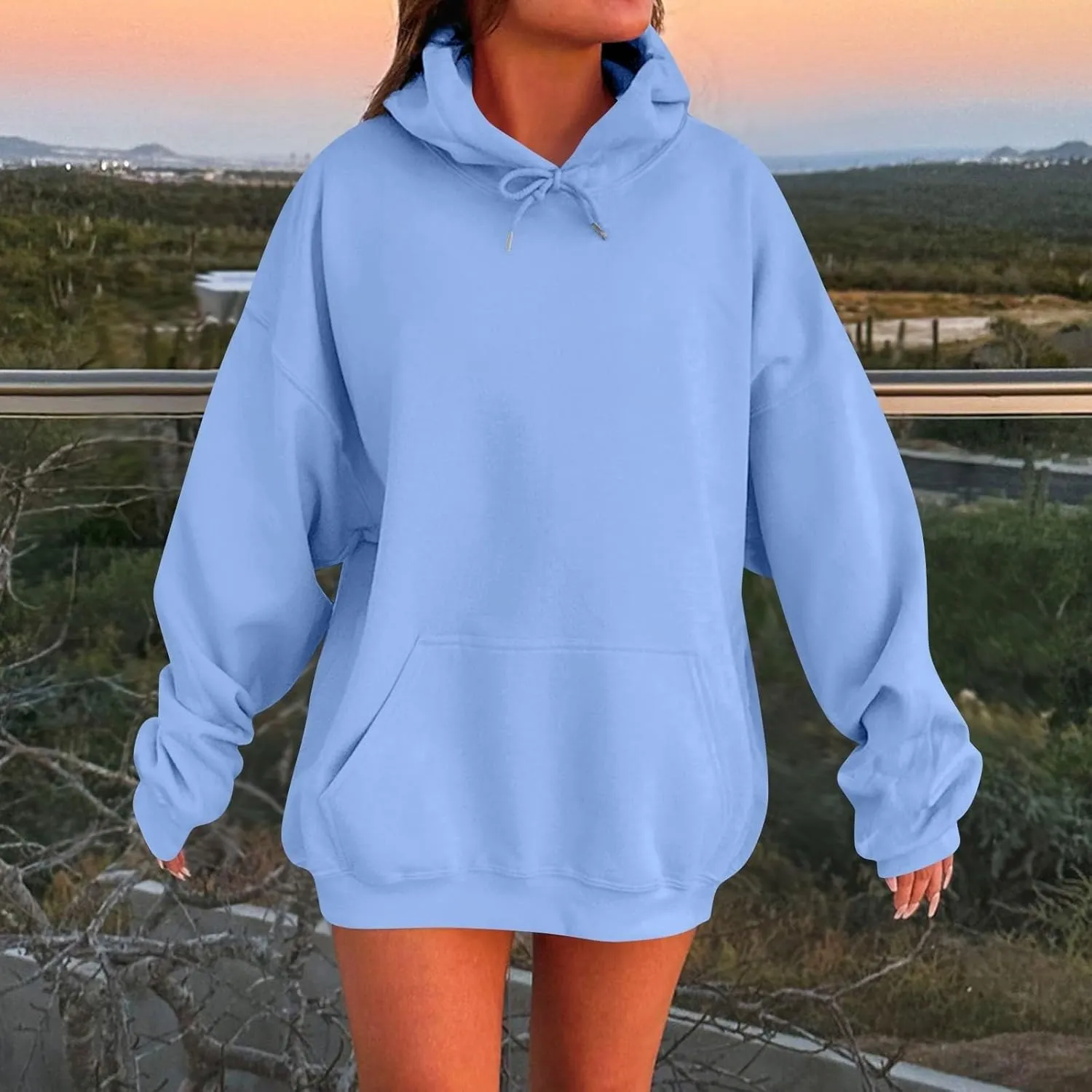 Womens Oversized Hoodies Sweatshirts Fleece Hooded Pullover Fall Outfits Tops for Women Trendy Y2k Clothes