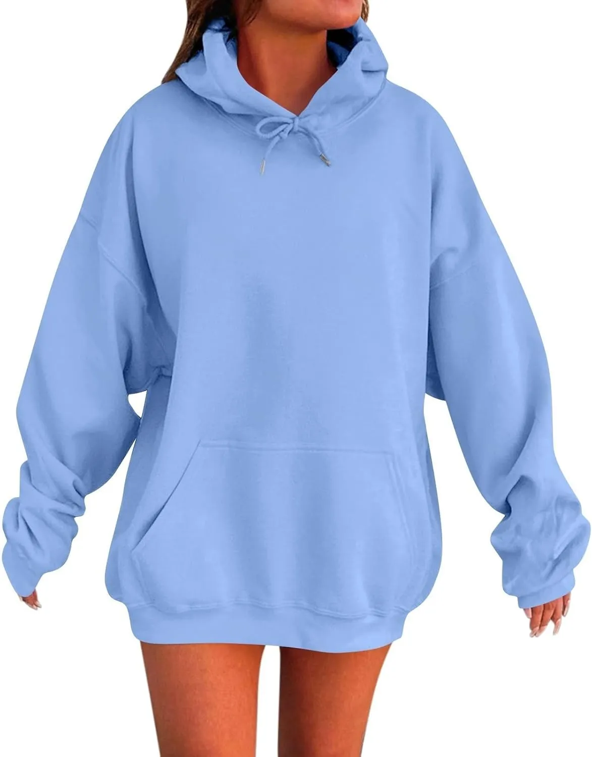 Womens Oversized Hoodies Sweatshirts Fleece Hooded Pullover Fall Outfits Tops for Women Trendy Y2k Clothes