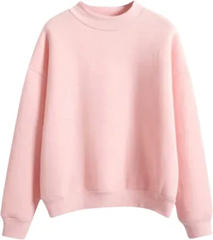 Women's Oversized Sweatshirts Half Turtleneck Pullover Long Sleeve Fleece Tops Solid Casual Loose Fall Fashion Outfits