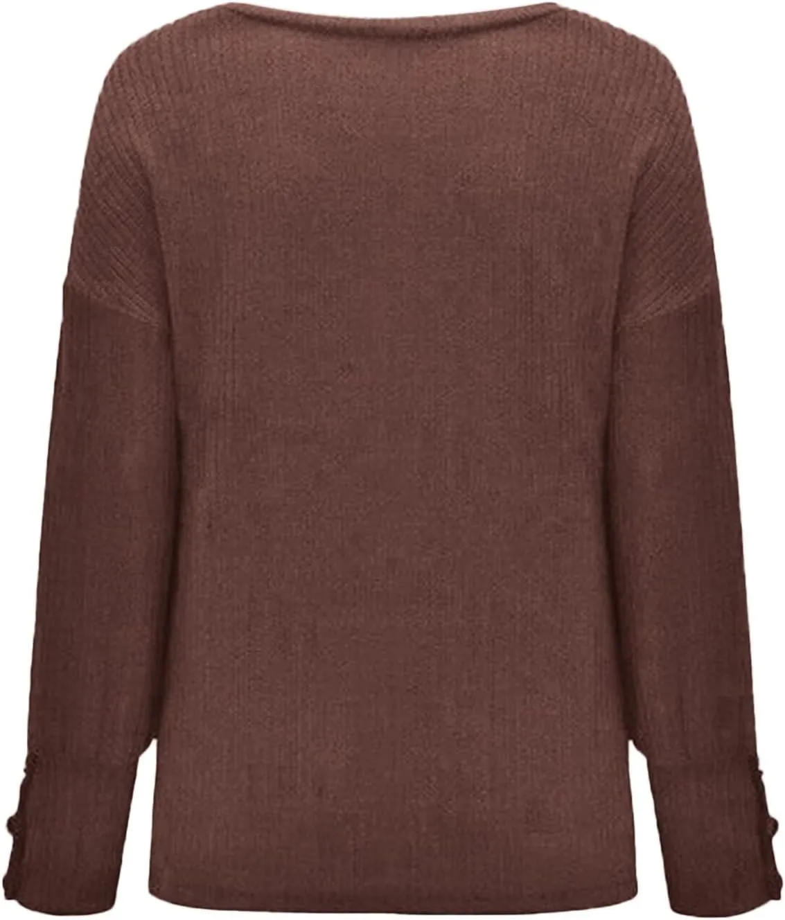 Womens Pullover Sweaters 2024 Fall Oversized Turtleneck Dressy Casual Ribbed Knit Button Sweater Tunic Tops